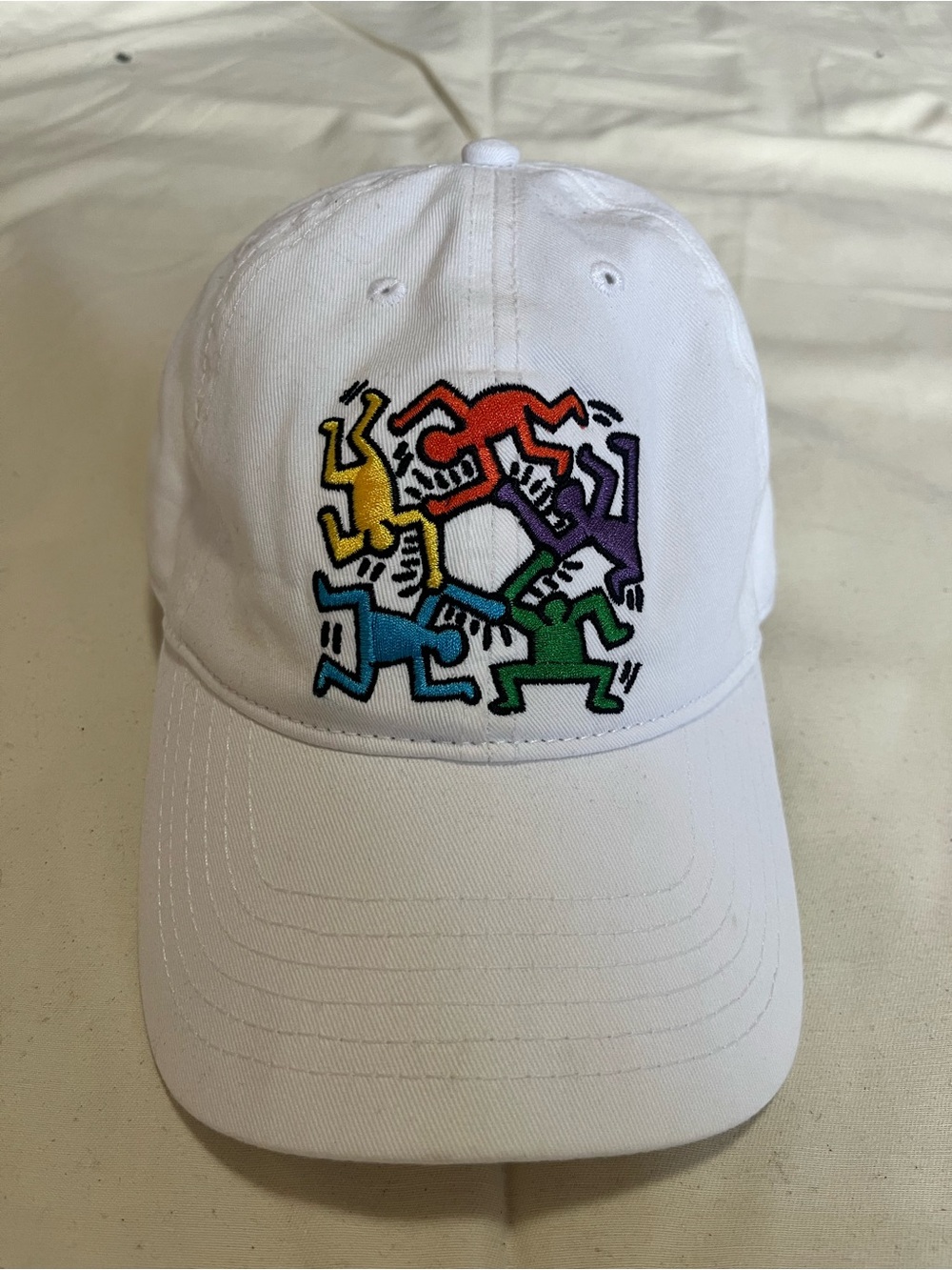 White Keith Haring Signature Strapback Cap